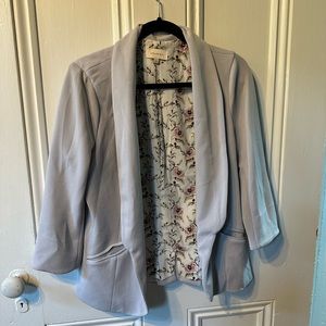 COPY - SKIES ARE BLUE Hannah Modal Scuba Blazer L Grey